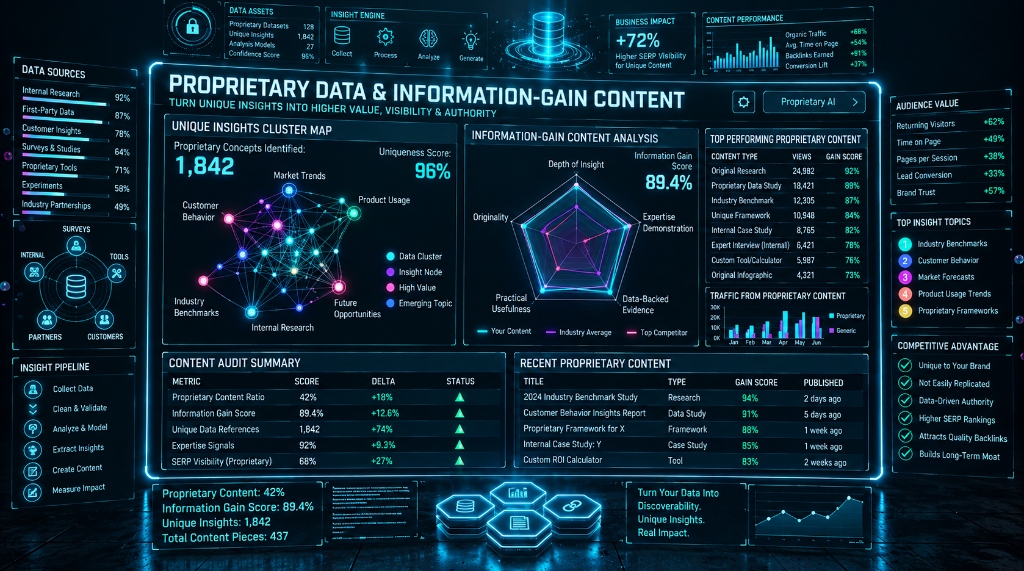 Proprietary Data & Information-Gain Content